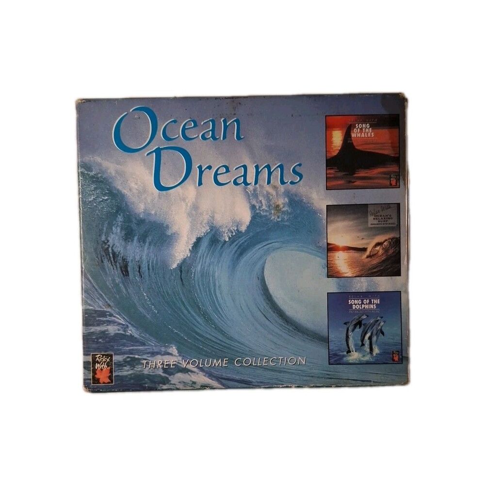 Vtg Ocean Dreams 3 Volume Collection CD Songs of Dolphins Whales Relaxing Surf